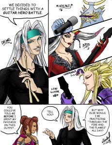 Page 2. Dissidia × Guitar Hero World Tour, featuring the "Chaos version" of my NA SEM avatar.