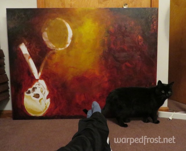 That didn't go well, so I painted over nearly everything I'd done.