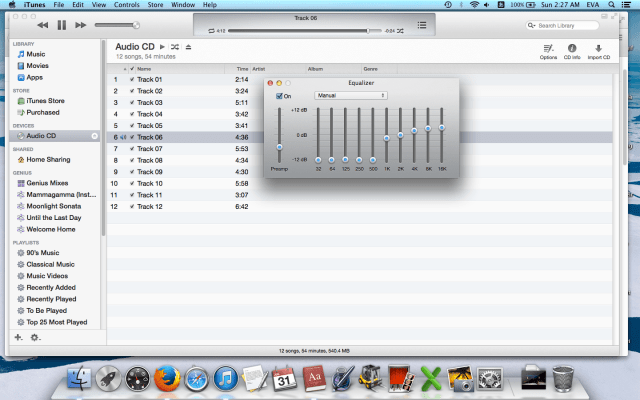 Using the MOON CD, I got the most audible whisper using the Classical preset as my starting point, then dropping all frequencies equal to and less than 500Hz, and dropping all others by 3 steps from their preset positions. I also dropped the preamp and had the Sound Enhancer (in iTunes preferences) set to High.