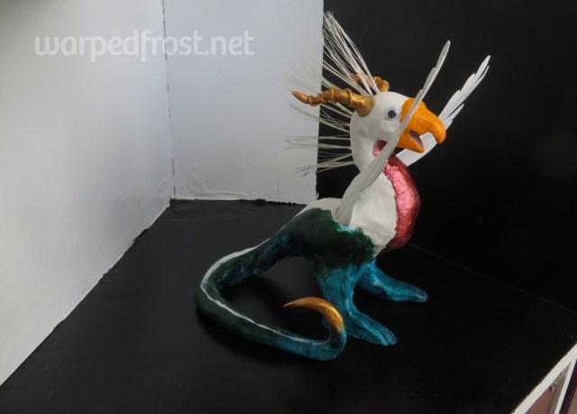 The finished chimera, painted with acrylics.