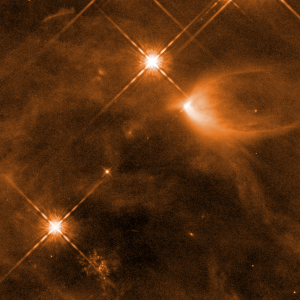 Photo showing infant stars in the Orion Nebula as taken by the Hubble Space Telescope