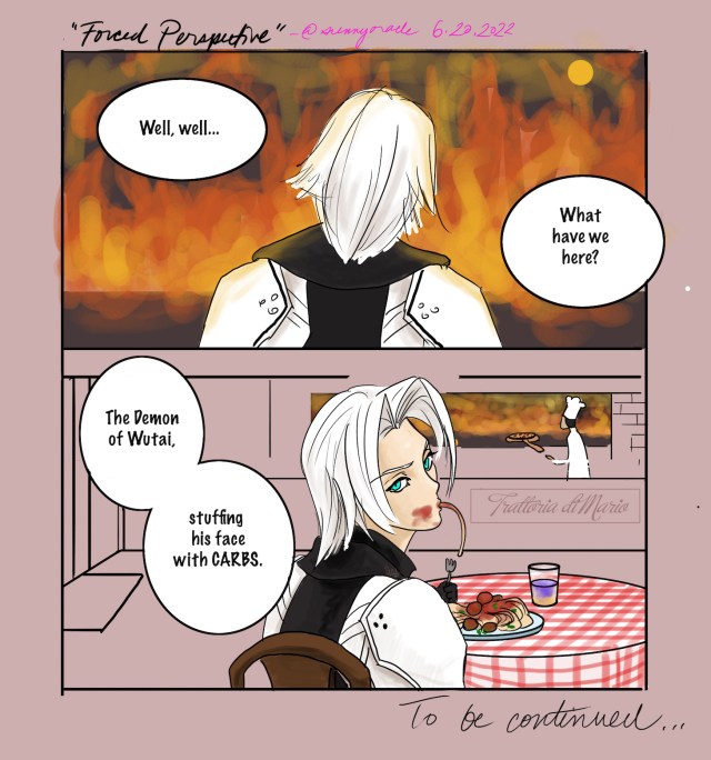 This is a two-page comic. Descriptive text is in the post below.